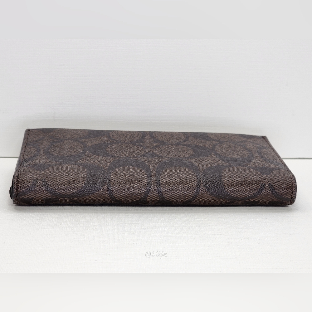 Coach Men's Leather/Coated Canvas Universal Phone Wallet *Brown/Black* NWOT - Picture 3 of 16